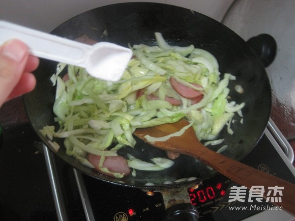 Stir-fried Ham with Silken Head recipe