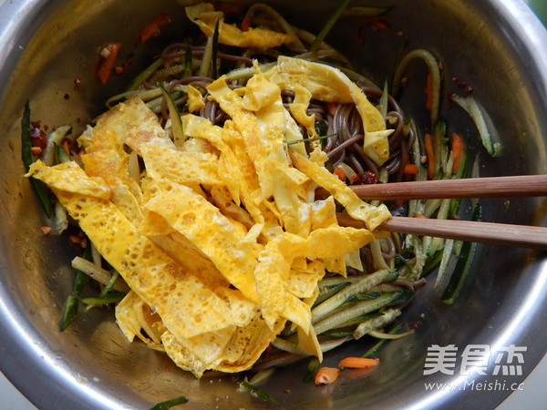 Soba Noodles with Cucumber and Egg Crust recipe