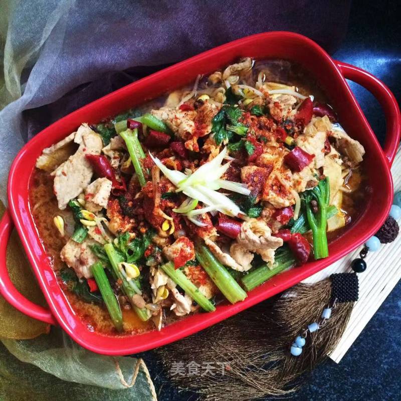 Poached Bean Skin Pork Slices recipe