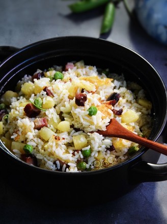 Bacon and Potato Braised Rice