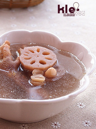 Lotus Root Peanut Chicken Feet Soup recipe