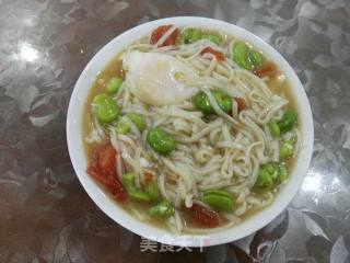 Tomato Bean Rice Egg Noodle recipe