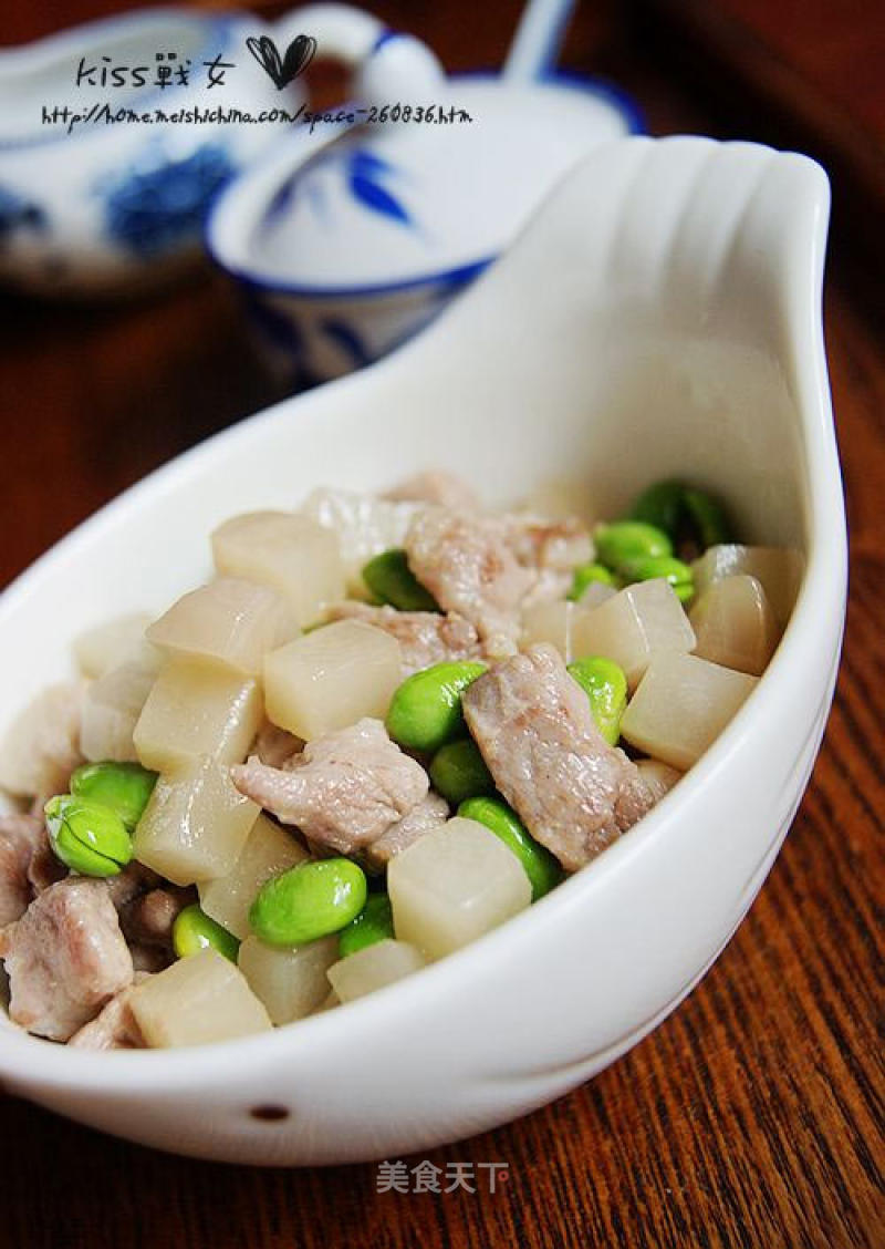 [zhejiang Cuisine]: Stir-fried Diced Pork with Edamame and Pickles