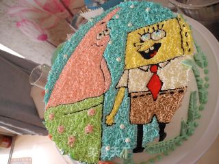 Spongebob and Pie Star Cake recipe