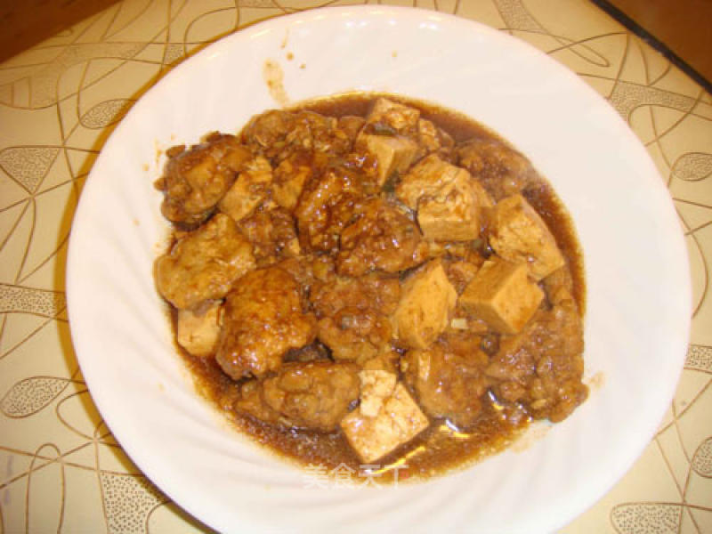 Grilled Tofu with Chicken and Fish Meatballs recipe