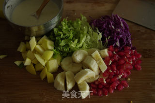 Healthy Vegetable and Fruit Salad (homemade Salad Dressing) recipe