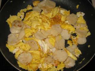 Scrambled Eggs with Cuttlefish Balls recipe