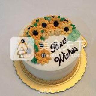 【sunflower Decorated Cake】 recipe