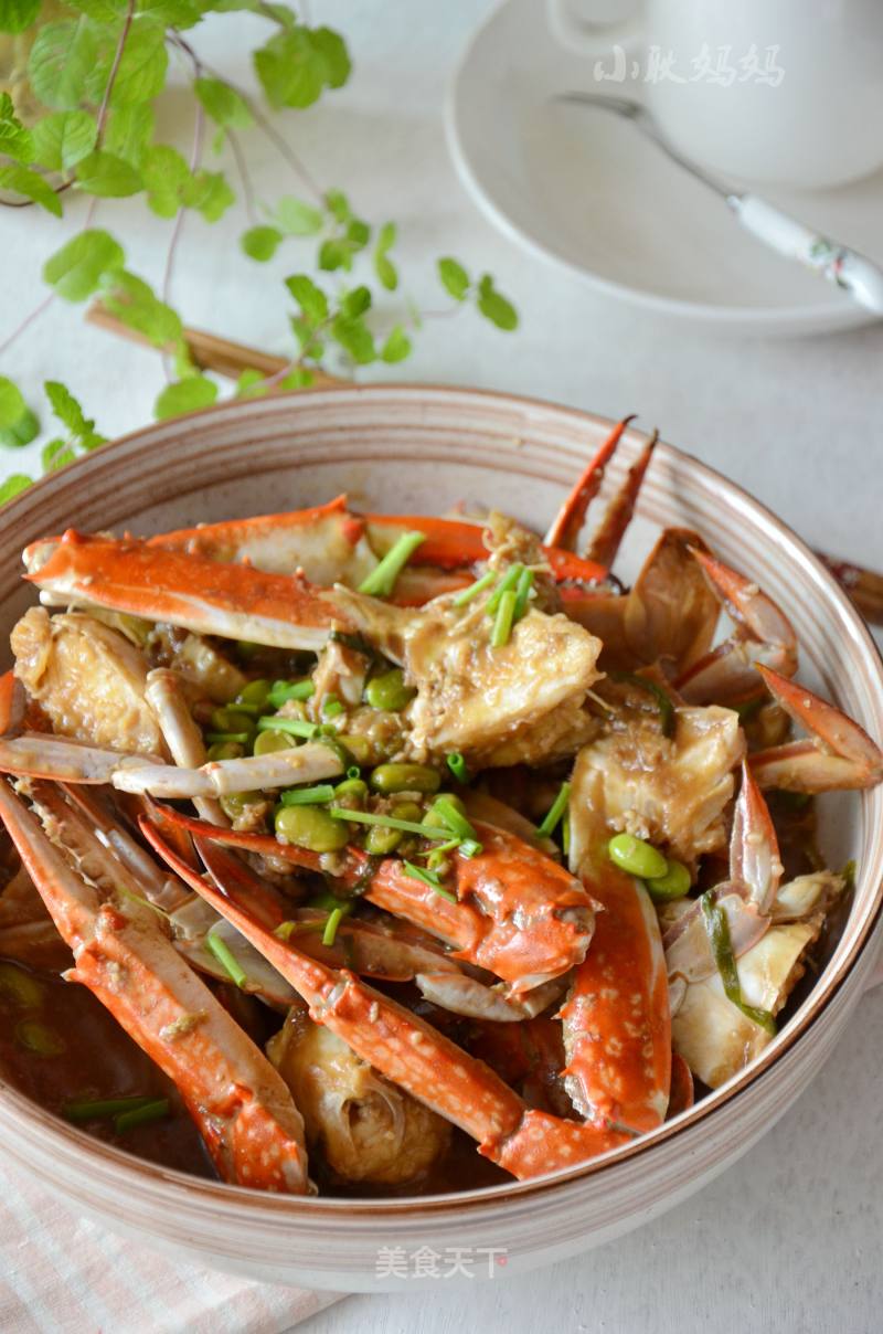 Steamed Crab with Edamame recipe