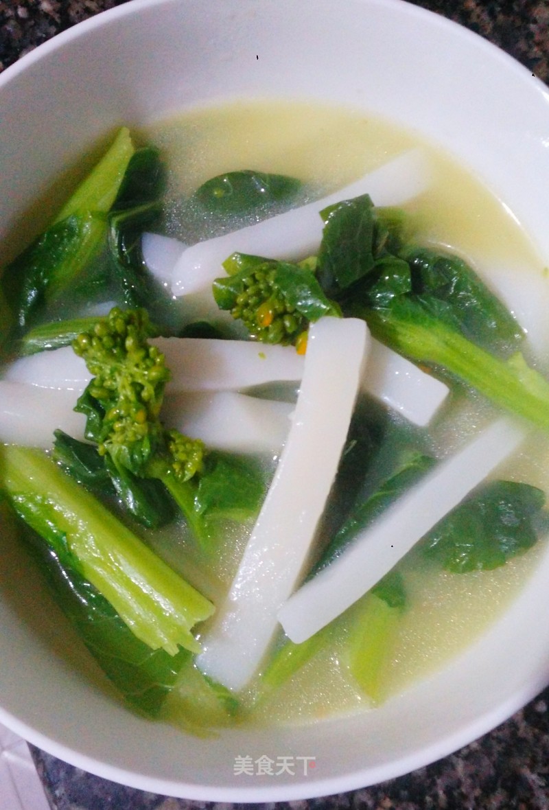 Choy Sum Rice Cake Soup recipe