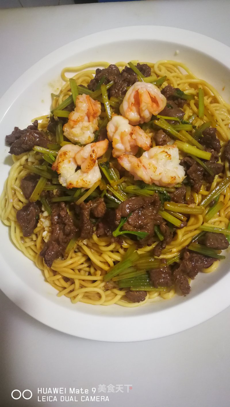Beef and Shrimp Noodles