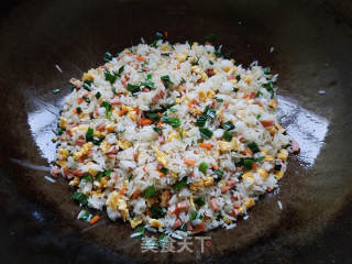 Fried Rice with Crispy Sausage and Egg recipe