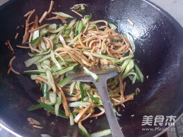 Cucumber Fried Bean Curd recipe