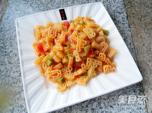 Stir-fried Alphabet Pasta recipe