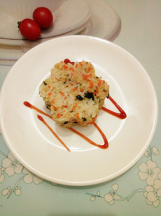 Carrot Seaweed Pork Floss Rice Ball