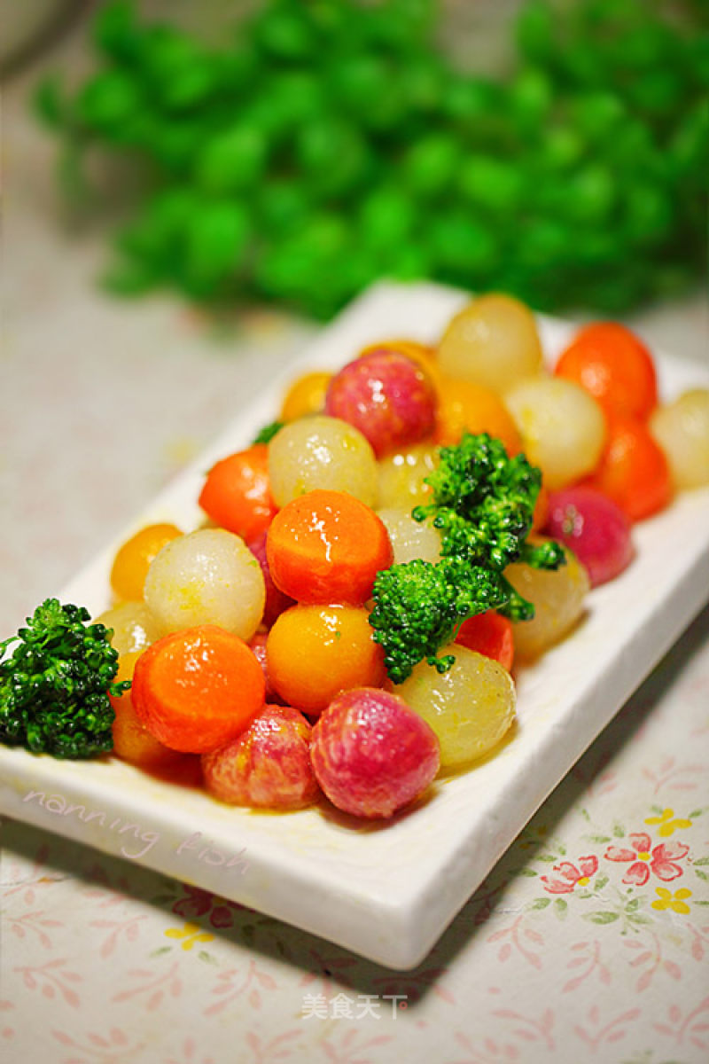 Colorful Summer [fried Five-color Vegetable Balls] recipe