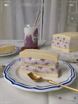 Taro Cream Cut Cake