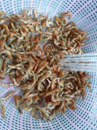 Fried Dried Small River Prawns with Chili recipe