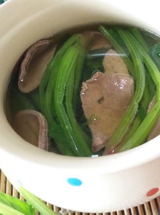 Spinach and Pork Liver Soup recipe
