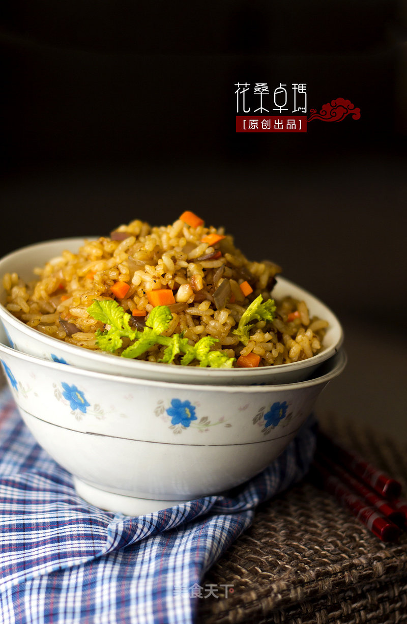 #金龙鱼稻米油# Fried Rice with Squid Mustard Sauce