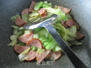 Stir-fried Cabbage with Pork Ham recipe
