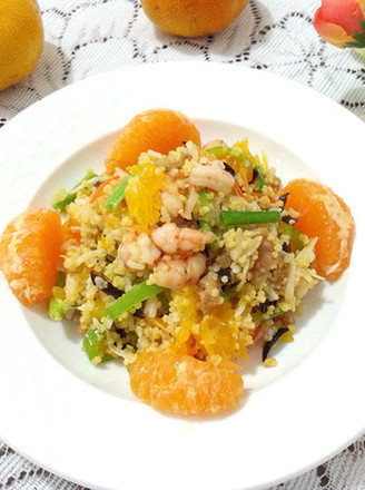 Fried Rice with Orange Fragrant Shrimp recipe