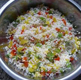 Three-color Glutinous Rice with Preserved Fruit recipe