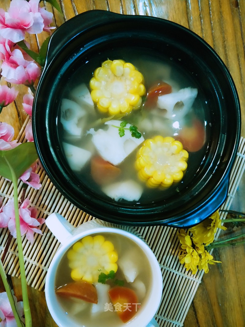 Corn Lotus Root Soup recipe