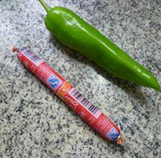 Stir-fried Baby Vegetables with Green Pepper and Ham recipe