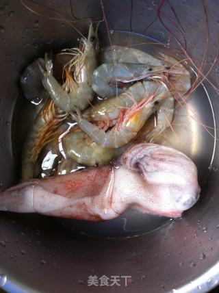 Fried Udon with Seafood recipe