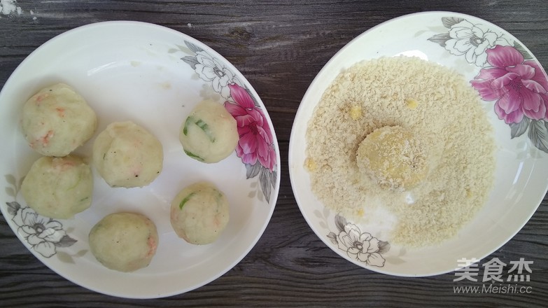 Krill Potato Ball Breakfast recipe