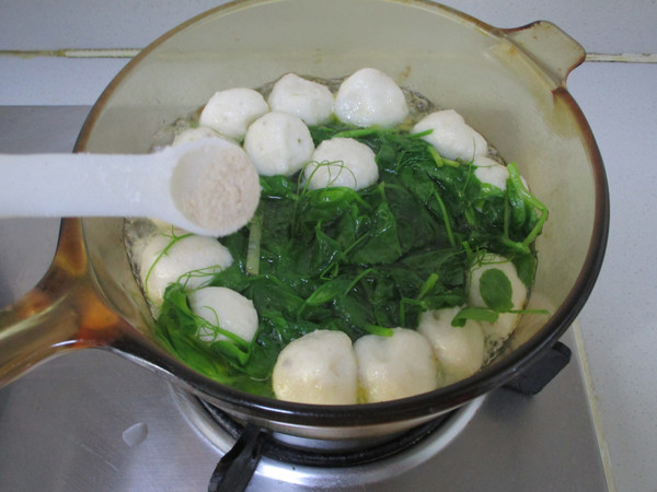 Pea Miao Fish Ball Soup recipe