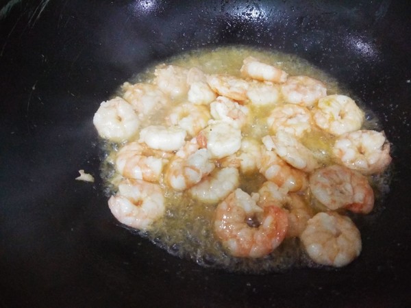 Fried Leek with Shrimp recipe