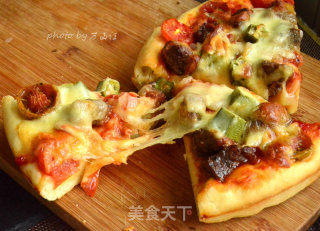 French Black Pepper Beef Pizza recipe