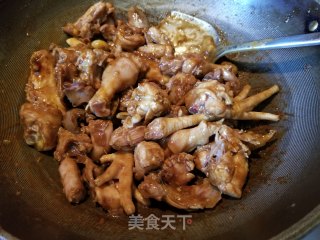 Braised Chicken with Mushrooms, Yuba and Chestnuts recipe