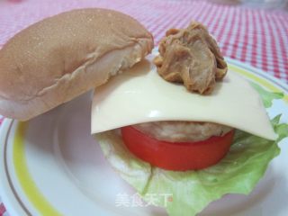 [peanut Chicken Burger] Breakfast in 5 Minutes recipe