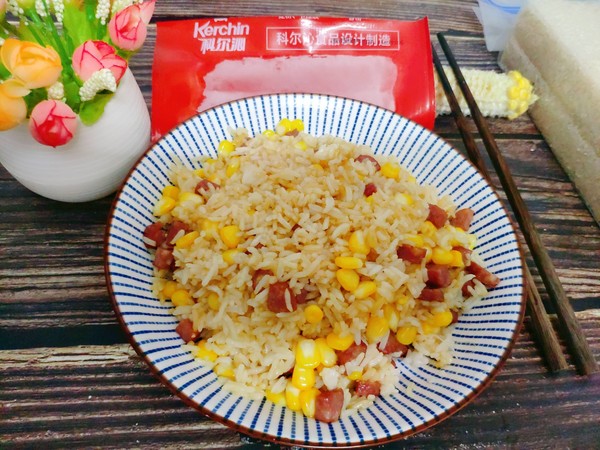 Corn Korbi Beef Sausage Fried Rice recipe