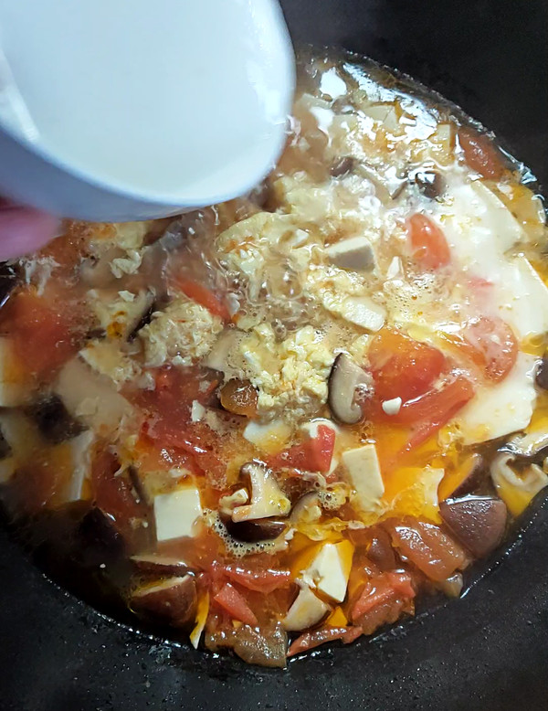 Tofu with Tomato and Shiitake Mushroom recipe