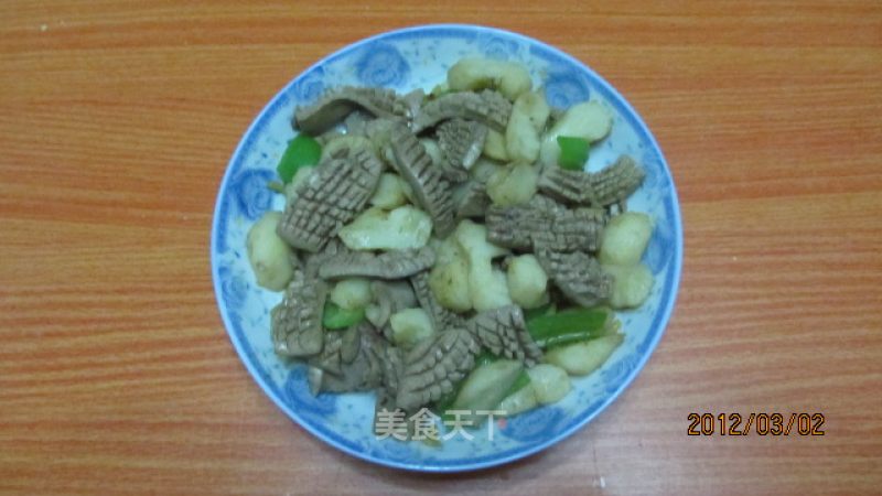 Stir-fried Kidney with Water Chestnuts recipe