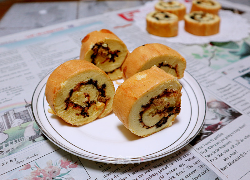 Blueberry Pork Floss Cake Roll recipe