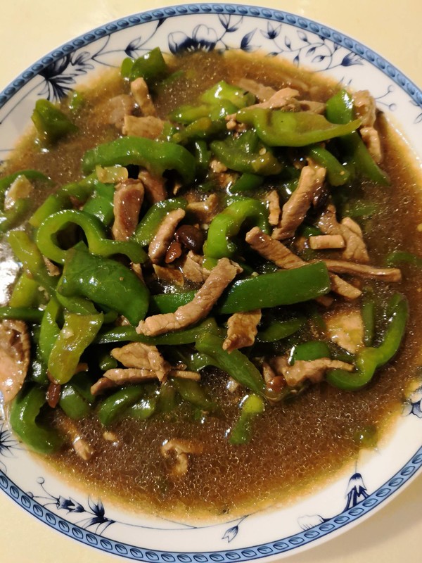 Stir-fried Shredded Pork with Green Pepper recipe