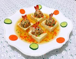 Pearl Shrimp Ball Tofu Treasure Box recipe