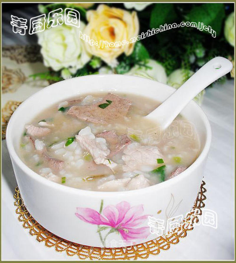 Mommy Baby's Blood-enriching and Cold-preventing Porridge-pork Liver and Lean Meat Porridge recipe