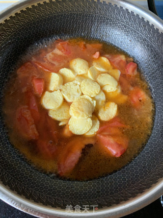 Tomato Egg Tofu Enoki Mushroom recipe