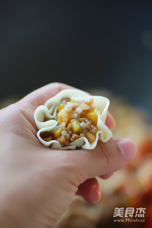 Siu Mai with Glutinous Rice (dumpling Skin Version) recipe