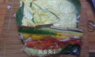 Double Purple Zhengyan Egg Skin Rice Roll-perilla Series 3 recipe