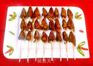 Grilled Chicken Heart Skewers recipe