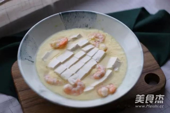 Jin Yu Man Tang---steamed Egg with Shrimp recipe