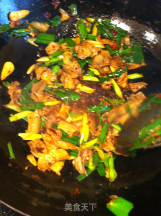 Twice Cooked Pork with Garlic Sprouts recipe