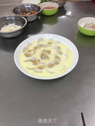 Steamed Eggs with Clams recipe